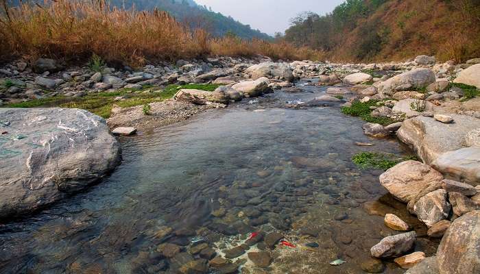 Pemandangan Sungai Reli yang berkelok-kelok melewati Lembah Bidyang