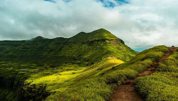 Breathtaking Brahmagiri Hill view on a cloudy day, an ideal addition to the picturesque picnic spots in Nashik