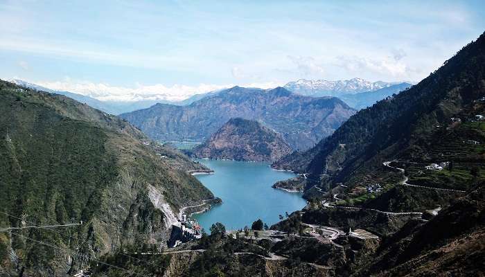 Beautiful view of the Chamera Lake in Himachal Pradesh