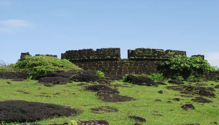 A majestic view of Chapora Fort