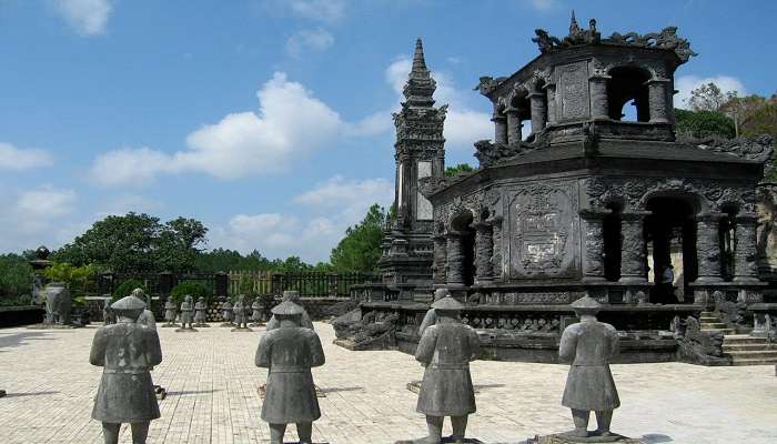 The Mausoleum of Emperor Khai Dinh is one of the most famous destinations in Vietnam