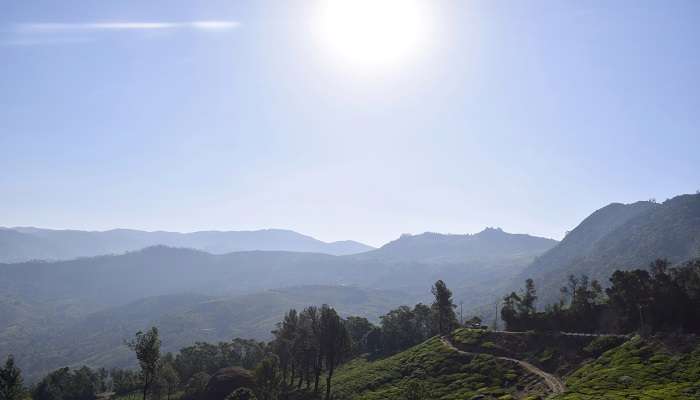 The view of Kannan Devan Hills near Sita Devi Lake, Kerala.