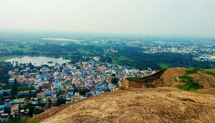 View of the city from the Dindigul Fort located in Dindigul
