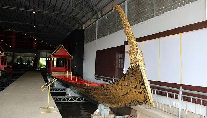 The regal view of the barges at the Royal Barges National Museum, Bangkok.