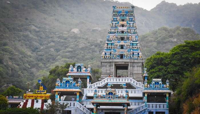 A glorious view of temple in Coimbatore