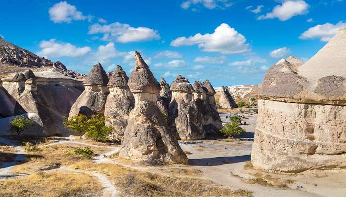 A spectacular view of Fairy Chimneys Famous Landmarks in Turkey