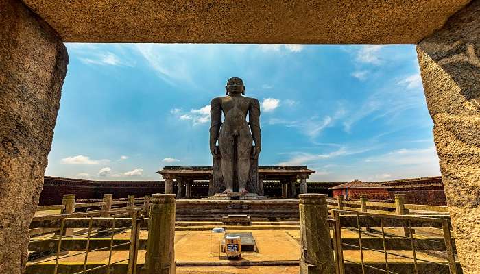 Gomateshwara Statue is one of the most famous monuments near Chaturmukha Jain Temple in Udupi