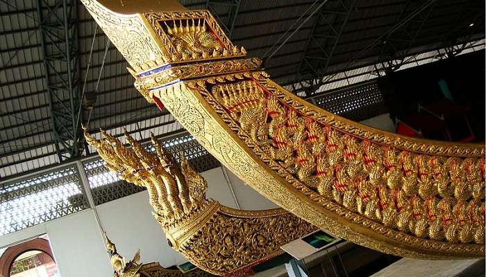The majestic and regal barges at the Royal Barges National Museum Bangkok.
