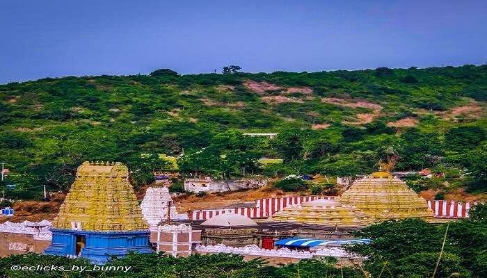 The picturesque vista of Hindu mandir in Vishakhapatnam.