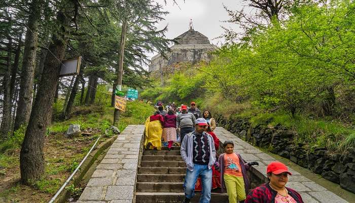 Steps leading to the stunningly beautiful mandir in Srinagar, Kashmir