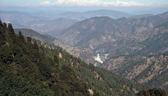 Magnificent view of Nainital from the top of Naina Peak west