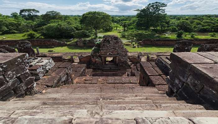 An ariel view from the top of the temple.