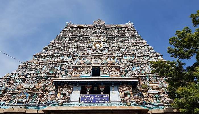 Intricate architecture of a temple like Sundareswara Temple