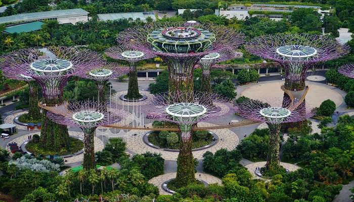 La vue incroyable de Jardins de Singapour