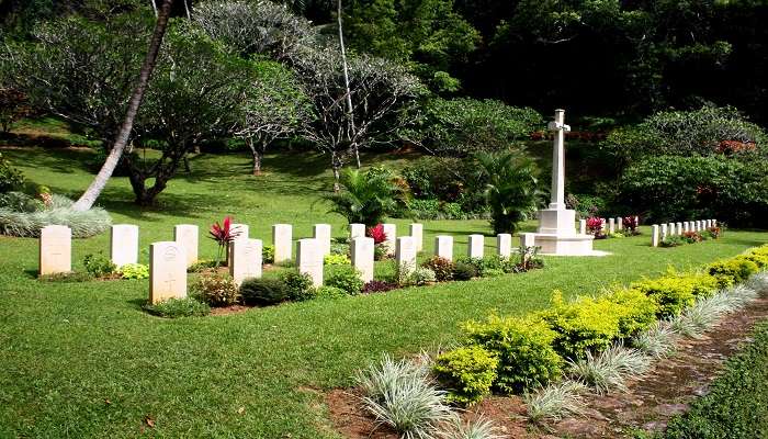 Kandy War Memorial, set amidst a green field, One of the Top historical places in kandy is the Kandy War Cemetery.