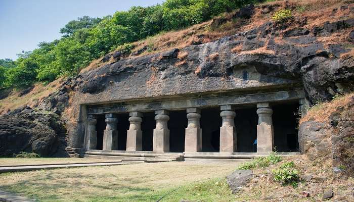 A majestic view of Kanheri Caves