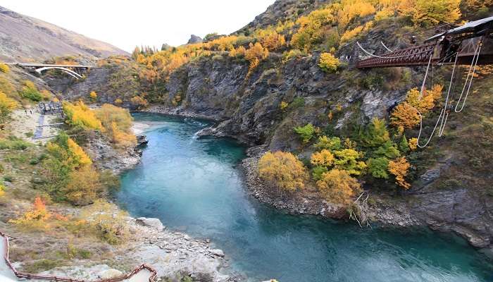 Kawarau Bridge is one of the most famous landmarks in New Zealand for thrill seekers and adrenaline junkies