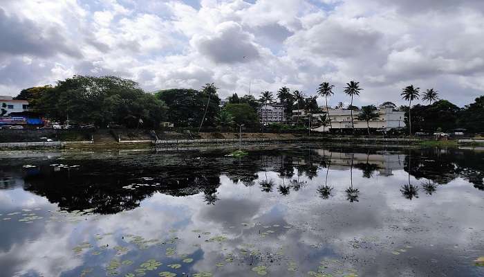 A distant view of Kottarakara Ganapathi Temple