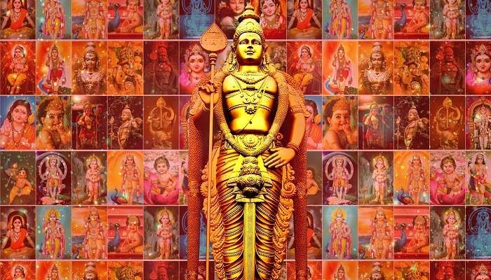 Enjoy the puja and design at Subramanya Swamy Temple.