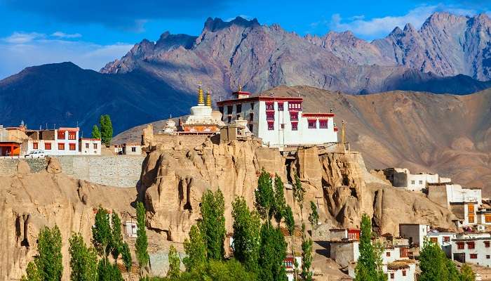 Look at the statue of Maitreya at the Likir Monastery, which is one of the best offbeat places in Ladakh