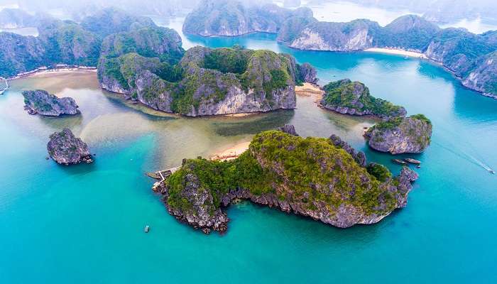 A thrilling view of Lan Ha Bay in Vietnam