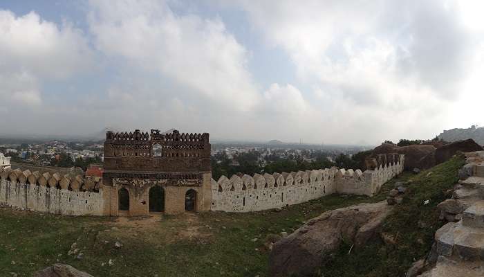 Breathtaking views of Madhugiri Fort await adventurers trekking near Tumkur