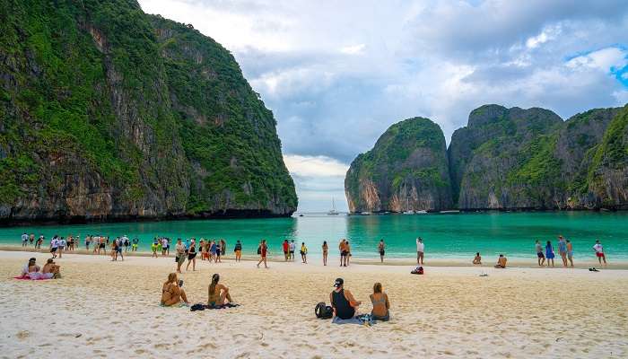 The picturesque bay in the Ko Phi Phi island near Phuket old town