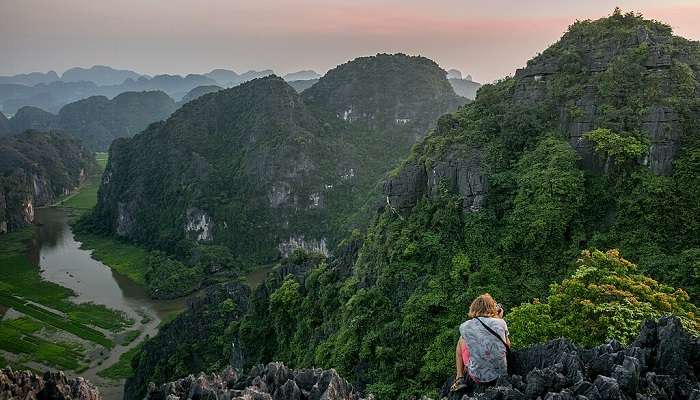 Stunning view of Ninh Binh from Mua Cave top