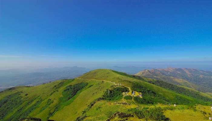 Sweeping view of Mullayanagiri Peak, the best expedition for hikers exploring trekking near Mangalore. 