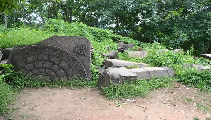 Remains of the Mundeshwari Devi Temple scattered around the premises