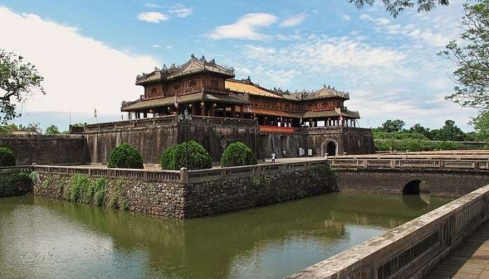 The Ngo Mon is the Southern gate of the Forbidden City.