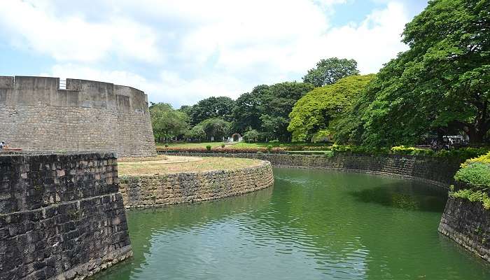 A pond located inside the Palakkad Fort