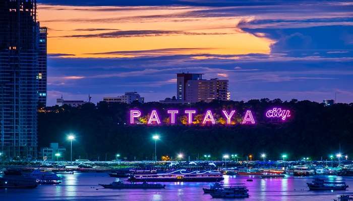 The scenic view of  Pattaya