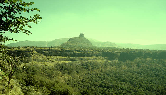 Soak yourself in the panoramic views on the Peth Fort Trek, one of the best spots for trekking near Karjat.