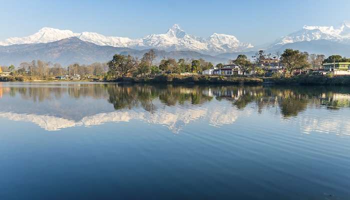 A mesmerising view of Phewa Lake, one of the picnic spots in Nepal 