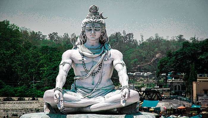 Meditation pose of Lord Shiva in Trivandrum Shiva Temple