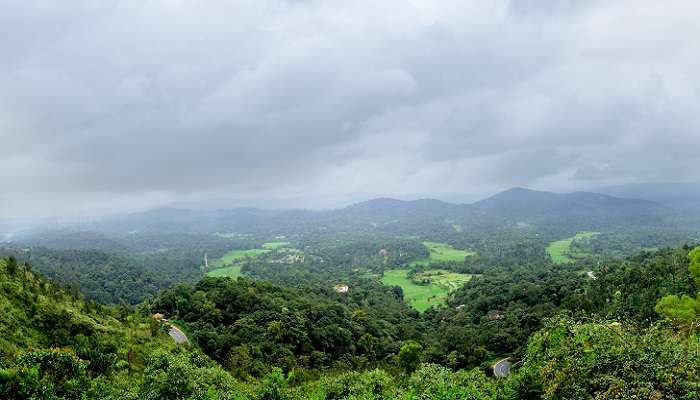 Panoramic view of Coorg seen from Raja’s seat located in Karnataka