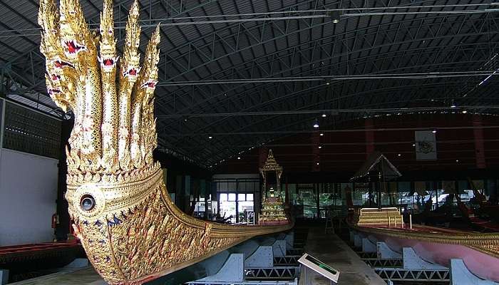 Be mesmerised by the delicate intricate carvings on the barges at the Royal Barges National Museum Bangkok.