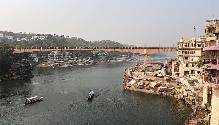 a breathtaking view boating at the Narmada river.