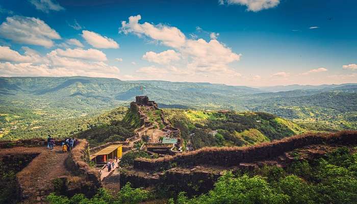 A majestic view of fort in Satara