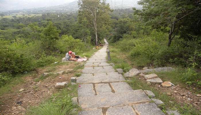 Panoramic view of Siddara Betta, a popular trekking near Tumkur