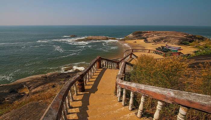 Stairway leading to the magnificent Someshwara Beach