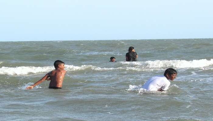 The Polhena Beach is ideal for swimming for people of all ages