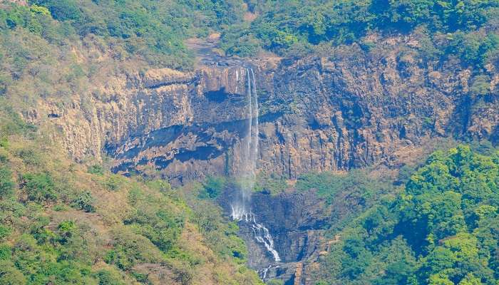 Magnificent view of Surla Waterfall, one of the best spots for trekking in Goa.