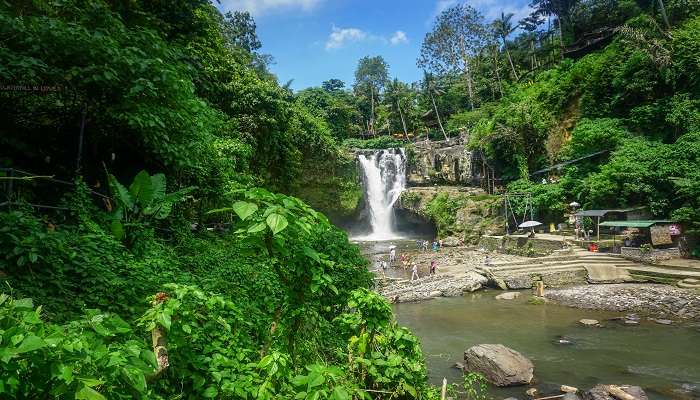 A mesmerising view of the beautiful Tegenungan Waterfall