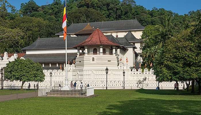 The View of the Temple of the Sacred Tooth Relic in Sri Lanka