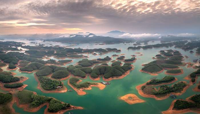  A stunning view of Thac Ba Lake, Famous Lakes in Vietnam