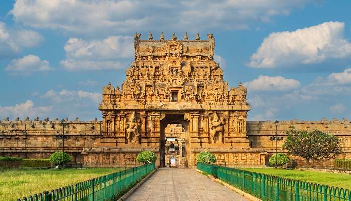 Brihadeshwara Temple was built by Rajaraja Chola in the 11th century