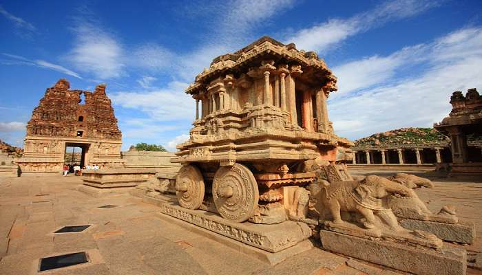 The magnificent Vijaya Vittala temple located in the city of Hampi