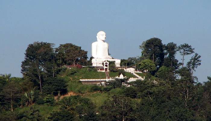 The magnificent bahirawakanda vihara buddha statue in Kandy